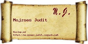 Mojzses Judit névjegykártya