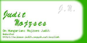 judit mojzses business card